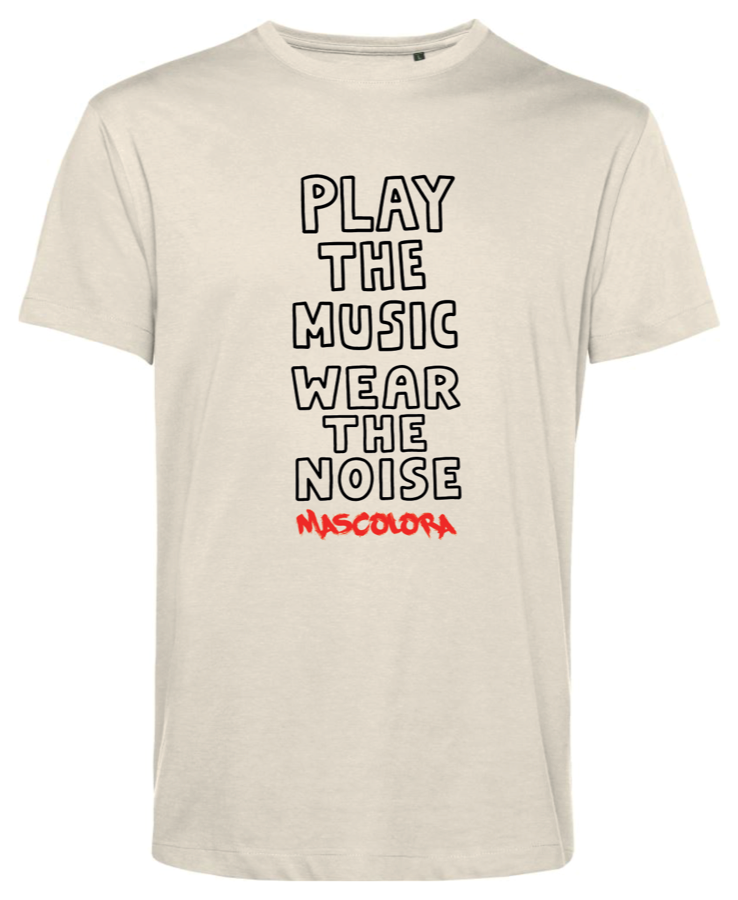 Wear The Noise tee with Play The Music print