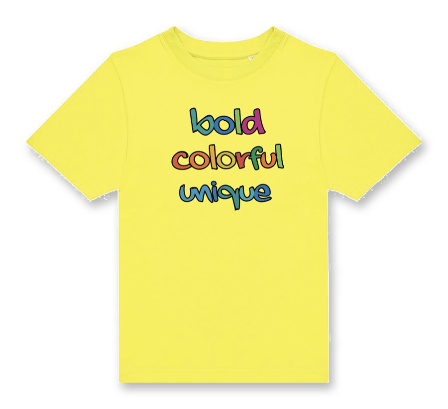 Kids BCU tee in yellow